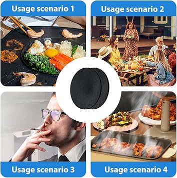 Mini Hood Replacement Filter Cotton, portable range hood,portable kitchen exhaust fan,Desktop Cooker Hood Mini Household Portable Extractor Hood for Home Kitchen Fondue Hot Pot BBQ