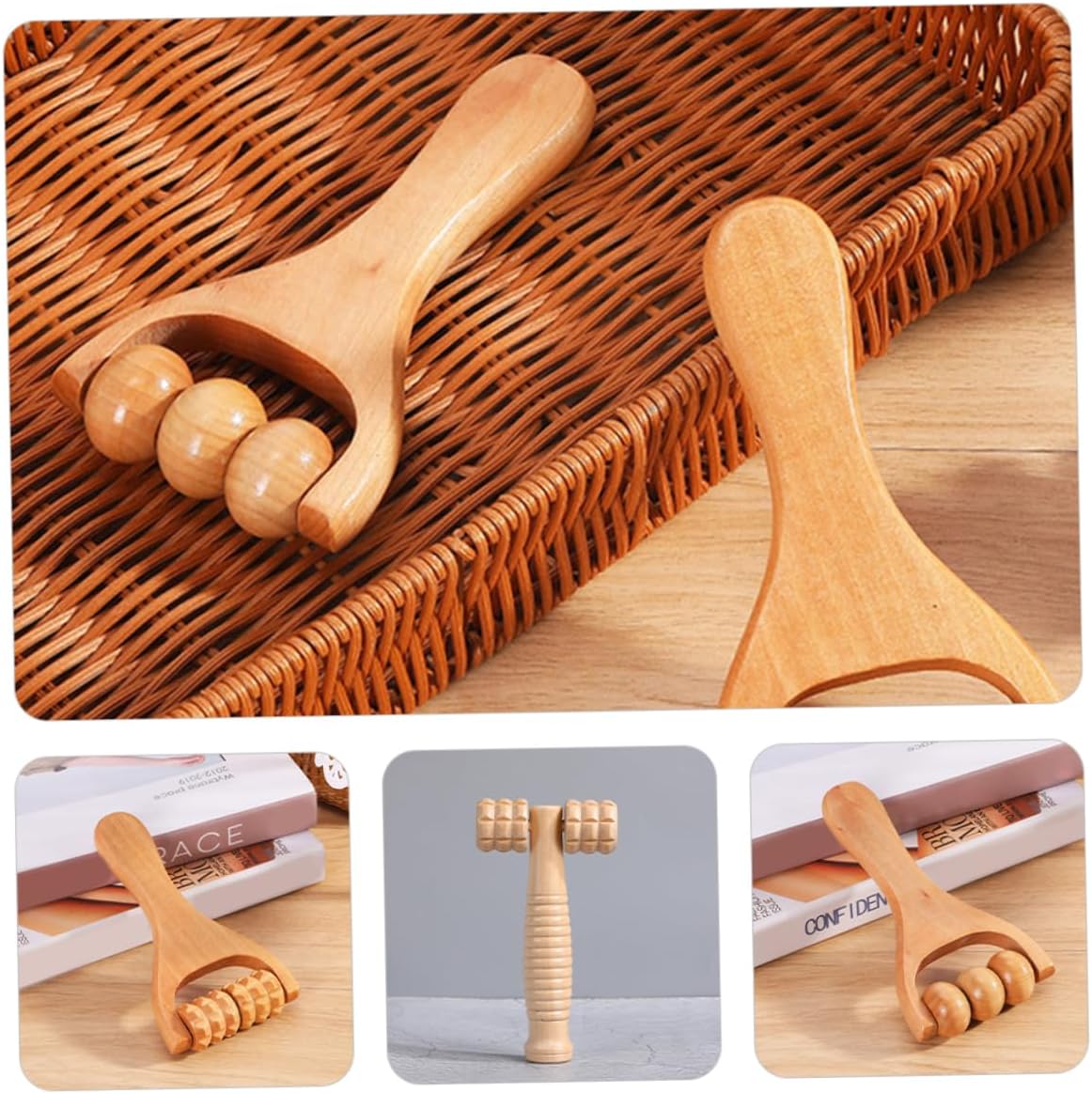 Wooden Massage Roller Tool for Foot Neck and Shoulder Relief Handheld Body Massager for Muscle Relaxation and Acupressure Therapy 15X8X3 Inches - Image 7
