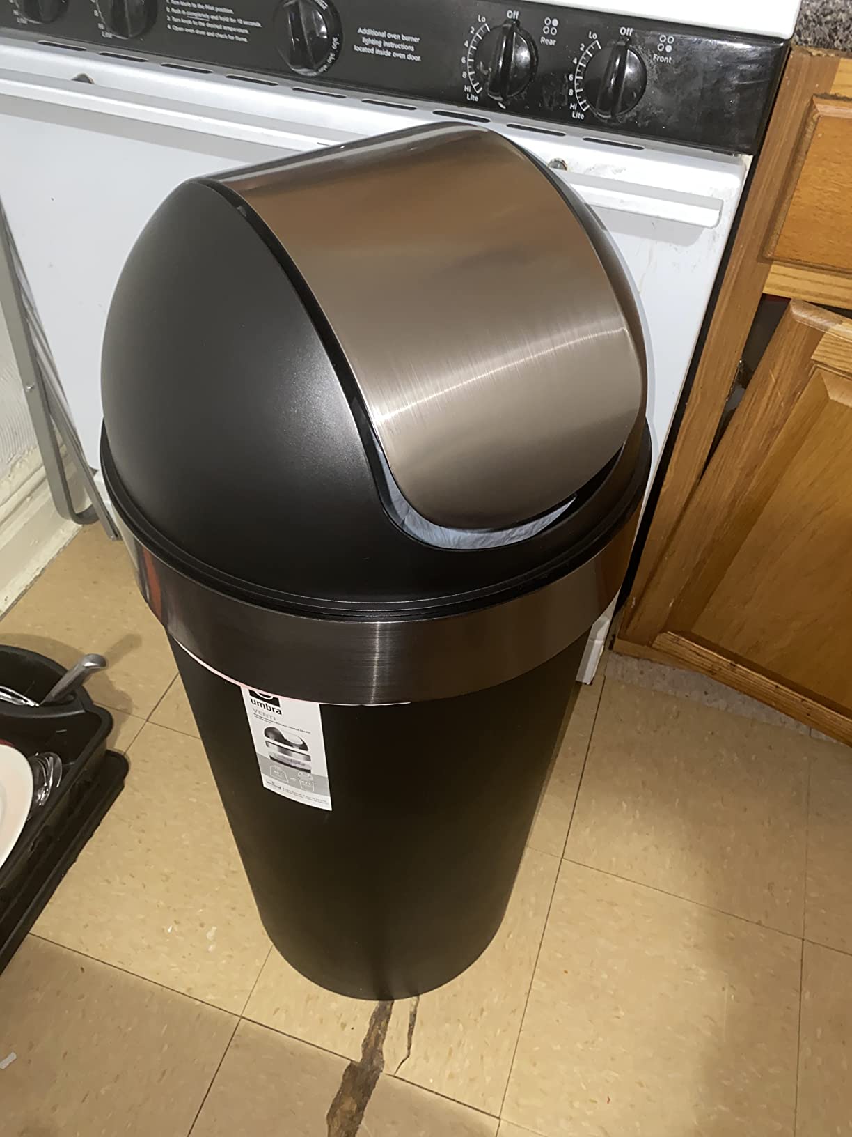 8/mo Finance Umbra Venti 16.5Gallon Swing Top Kitchen Trash Can