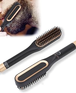 Peine Eléctrico Alisador de Barba y Cabello para Hombres, Cepillo Multifuncional con Temperatura Ajustable en Tres Niveles (160-190-220℃)