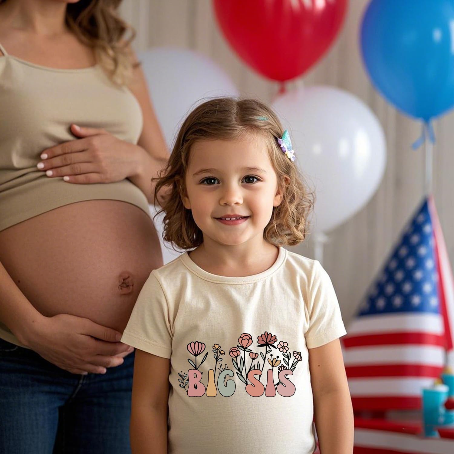 Big Sister Shirt Toddler Shirts Promoted to Big Sister Announcement Big Sis Tees Little Kids Top 2-7T - Image 2