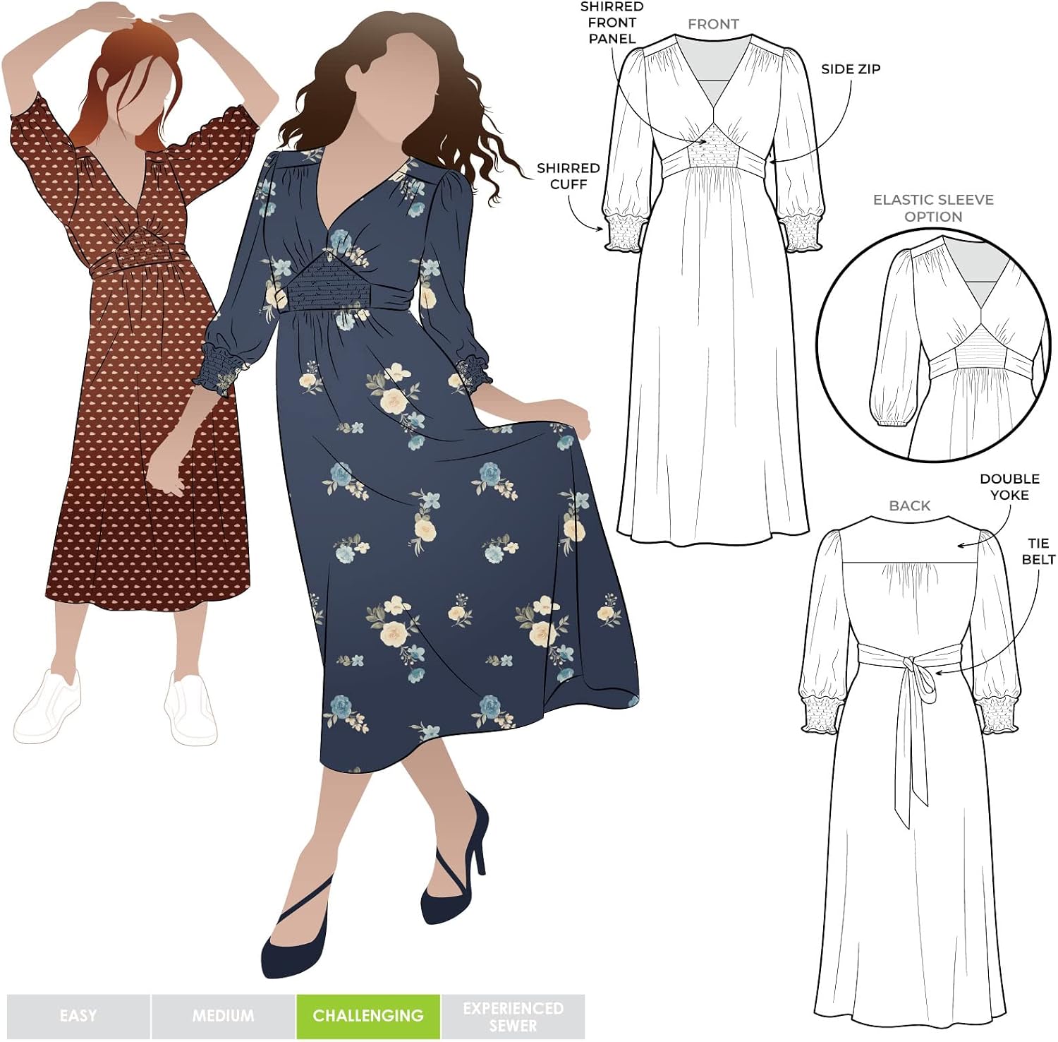 Style Arc Sewing Pattern - Philomena Woven Dress (Sizes 04-16)