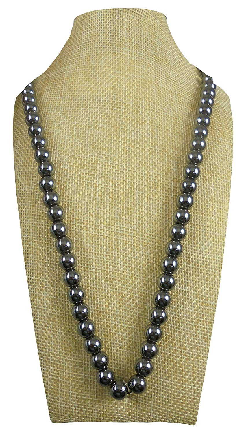 eshoppee 8 mm Reiki Hematite Round Bead Crystal Stone Necklace for Men and Women (B08GG46NN6) Amazon Price History, Amazon Price Tracker
