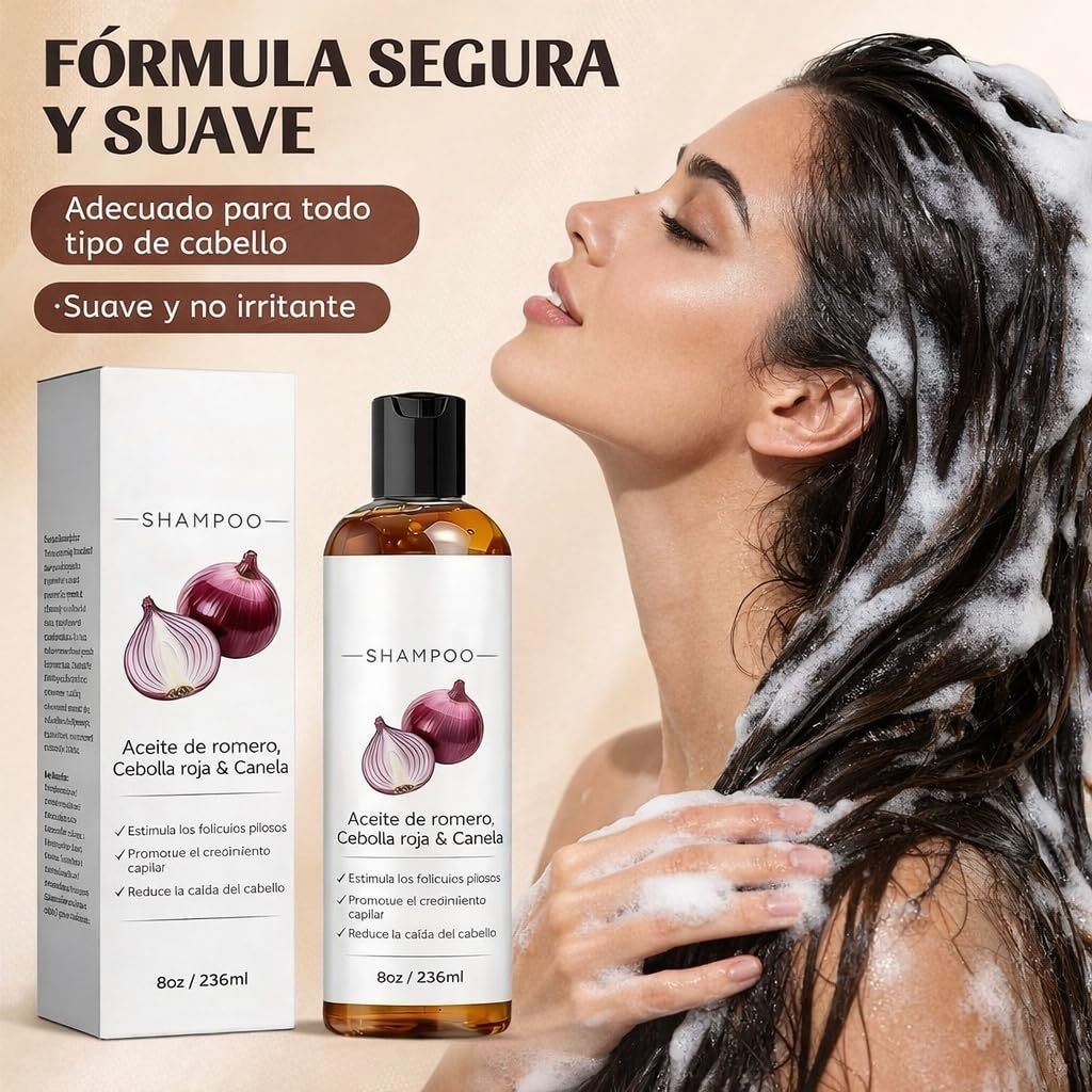 Excalvo Champu De Cebolla,2026 Nuevo Champu Cebolla,Champu Excalvo,Limpieza Diaria Para Un Cabello Más Denso En Apariencia,Para Hombres Y Mujeres,236ml (1) — view 5