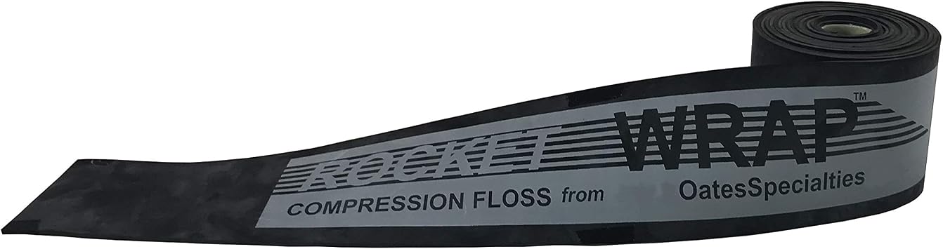 Tap Conditioning Rocket Wrap Compression Floss Band, Black 7 Foot