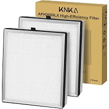 KNKA Original Air Purifier Replacement Filter, Real HEPA Filter Compatible with APH3000 for High Efficiency Air Filtration, Odor and Smoke Reduction, Pet Hair Version