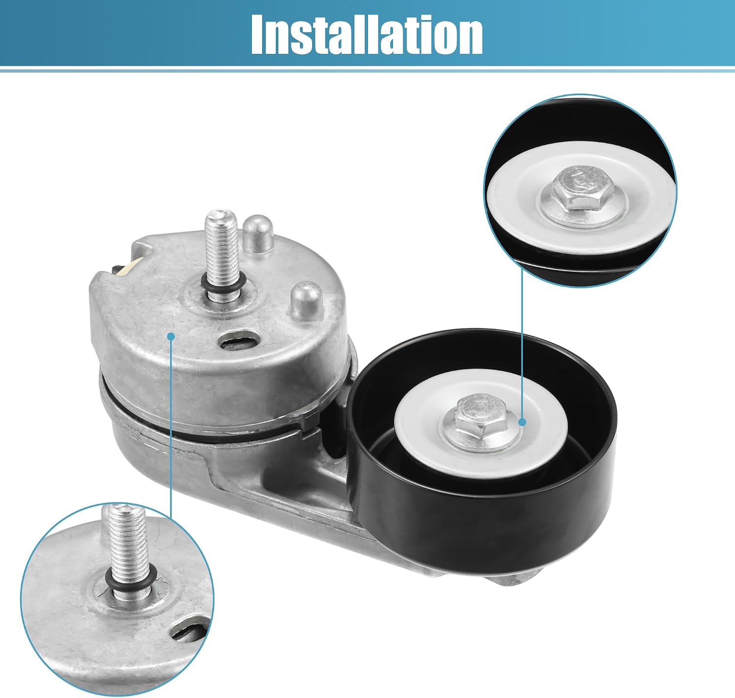 uxcell Belt Tensioner Pulley Assembly No.1X4Z6B209AA for Ford Escape 2005-2008 Serpentine Tensioner