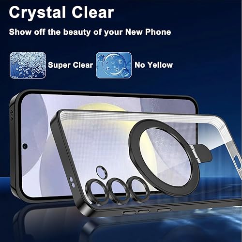 Miniatura 7 de xiusiteli Funda para Samsung Galaxy S24 Plus con soporte magnético compatible con MagSafe Protección contra caídas Kickstand Funda protectora de TPU