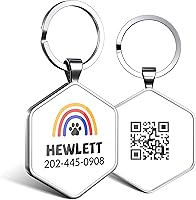 Vista 12 de Etiquetas de identificación personalizadas para perros con código QR, etiquetas de identificación para mascotas, etiquetas de identificación