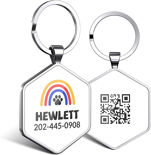 Miniatura 12 de Etiquetas de identificación personalizadas para perros con código QR, etiquetas de identificación para mascotas, etiquetas de identificación