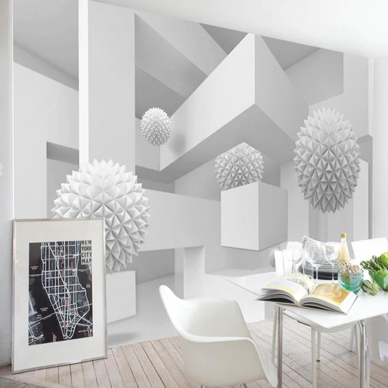 Papier peint 3D salon autocollant pour masquer un mur abîmé et décorer une chambre en PVC