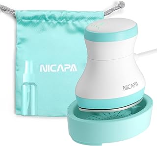 NICAPA Mini Heat Press Machine for T Shirts Shoes Hats Small HTV Vinyl Projects Portable Mini Iron Press for Sublimation Ink Transfer Projects and Heating Transfer-Blue