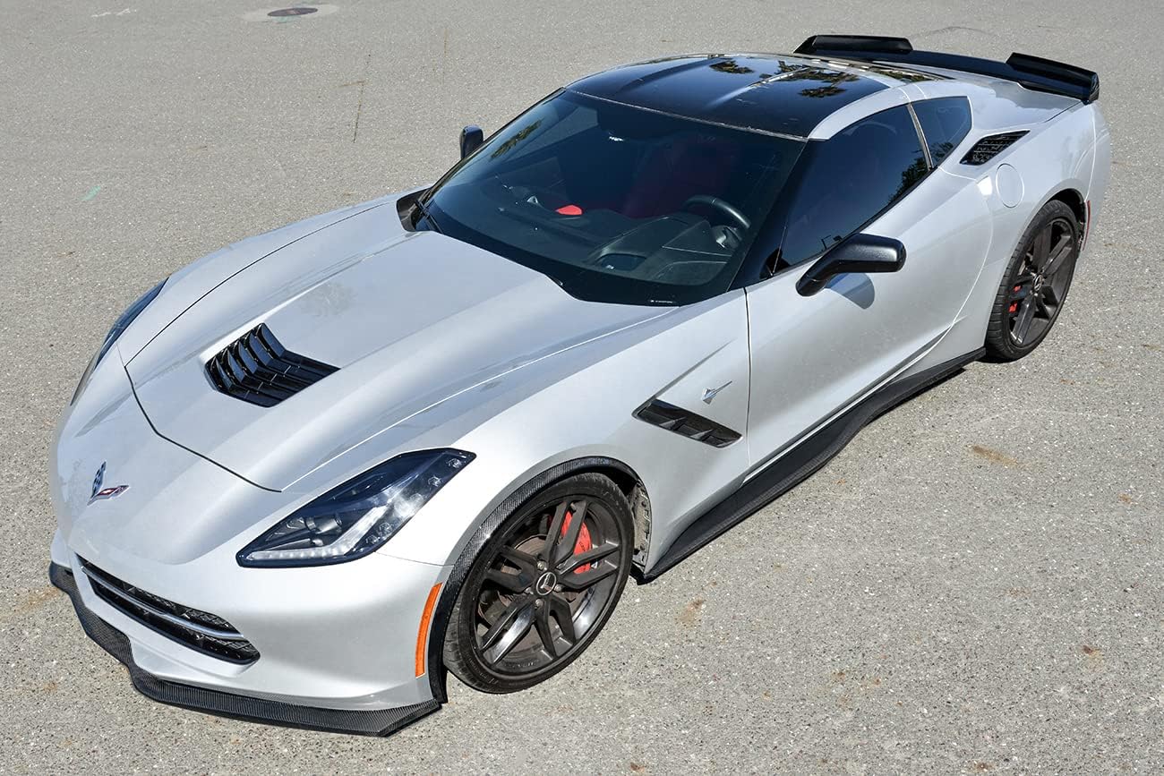 For 2014-2019 Chevrolet Corvette C7 | Z06 Z07 Stage 2 Style CARBON FIBER Front Bumper Lower Lip Splitter