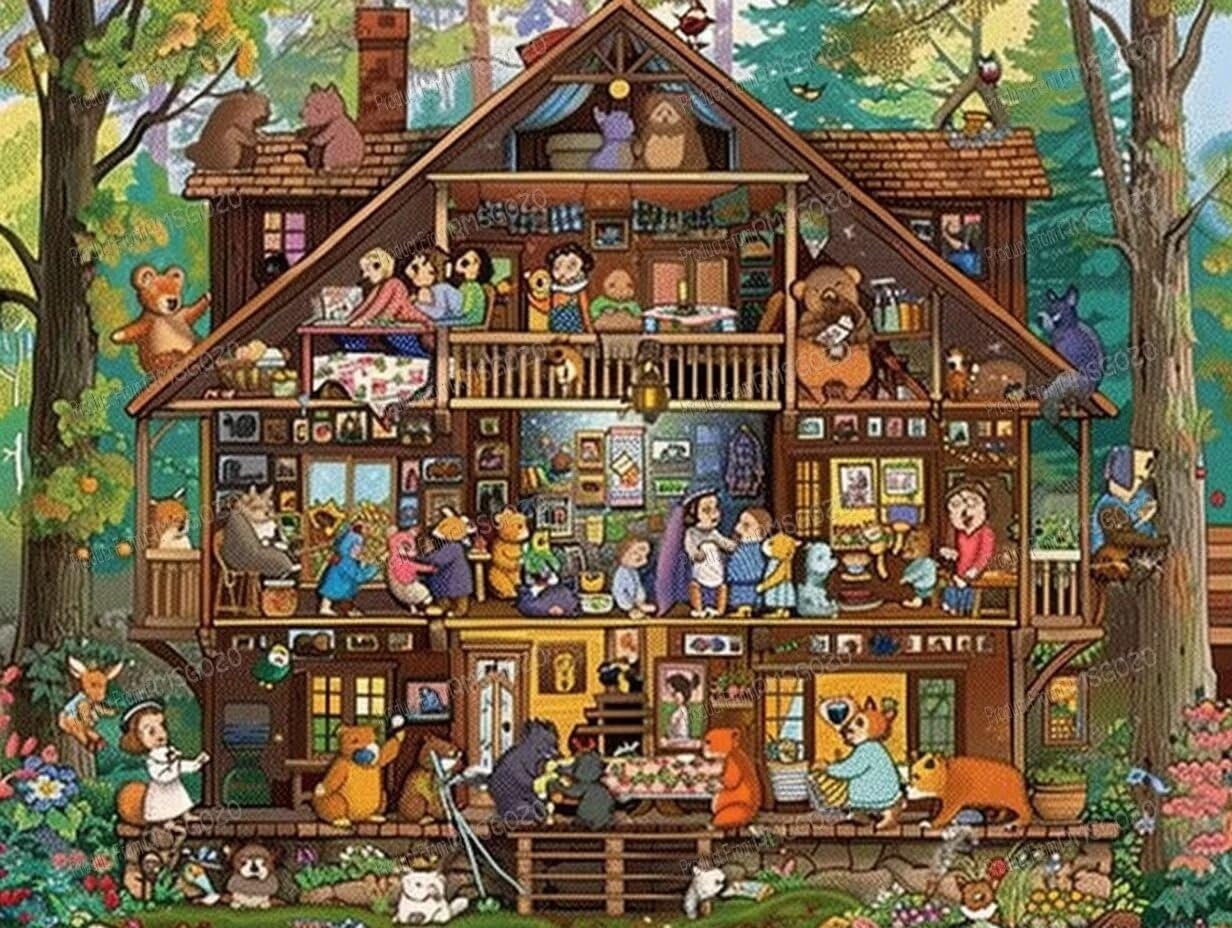 Amazon.com: Forest Treehouse Wooden Jigsaw Puzzles 500 Pieces