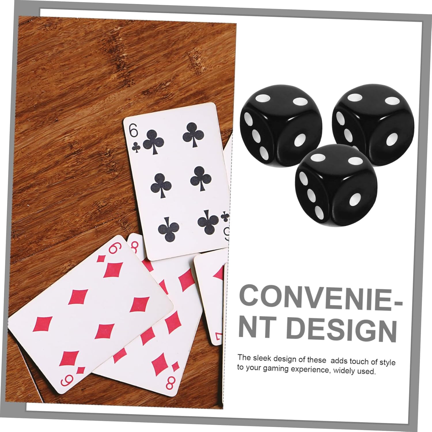 HANABASS 5sets 50pcs Acrylic Game Dice Six Sided Dices for Table Games Parties and DIY Fun Lightweight Portable Smooth Surface for Accurate Rolling 50pcs*5