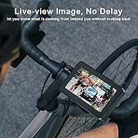 Vista 6 de PARKVISION Espejo retrovisor para bicicleta, cámara de visión trasera de bicicleta AHD 1080P con pantalla de 4.3 pulgadas, soporte giratorio