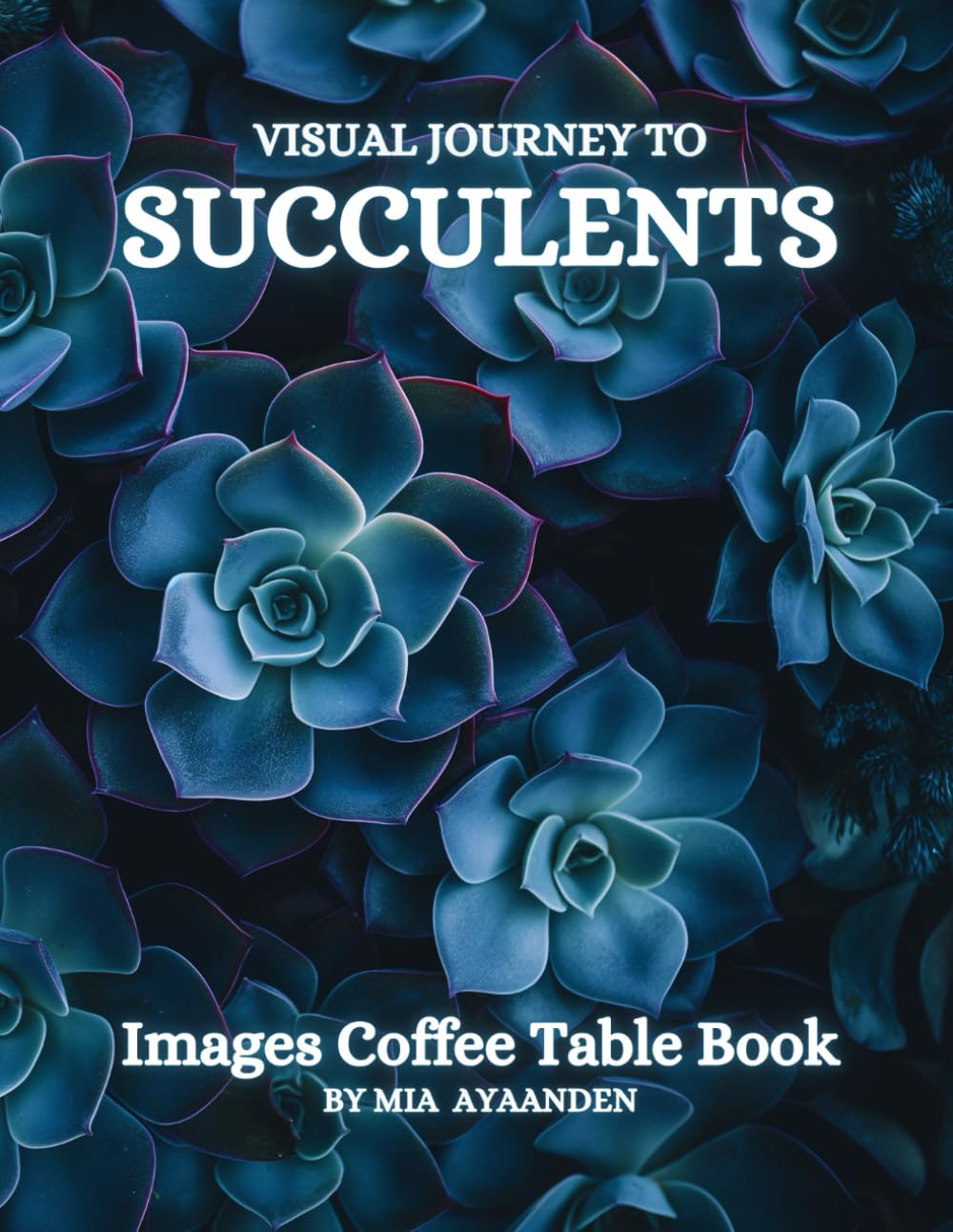 Visual Journey to Succulents Images Coffee Table Book for All : a Colorful Tour of Beautiful AI-Generated Pictures Designs for Relaxing & Meditation, for Landscapes & Plants Lovers.