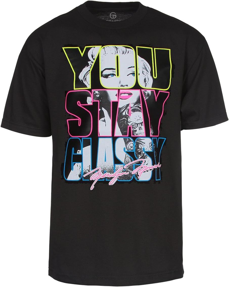 Marilyn Monroe Mens Black Short-Sleeve You Stay Classy T-Shirt
