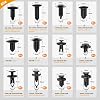 GOOACC 240PCS Clips de Retención para Paragolpes Remaches de Plástico para Auto Sujetadores Kit de Remaches de Empuje 12 Tamaños Populares Auto Push Pin Rivets Set -Clips de Panel de Puerta Molduras para GM Ford Toyota Honda Chrysler 3