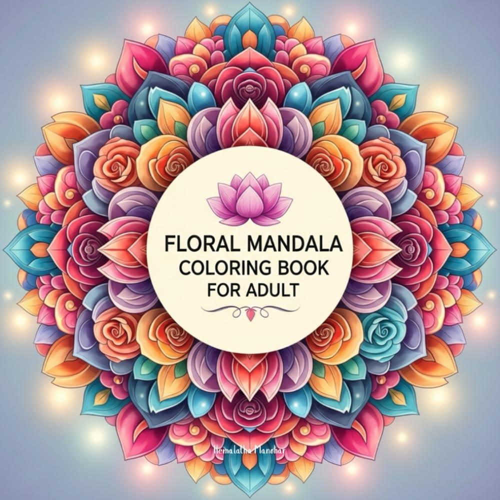 Floral Mandala Coloring Book For Adult