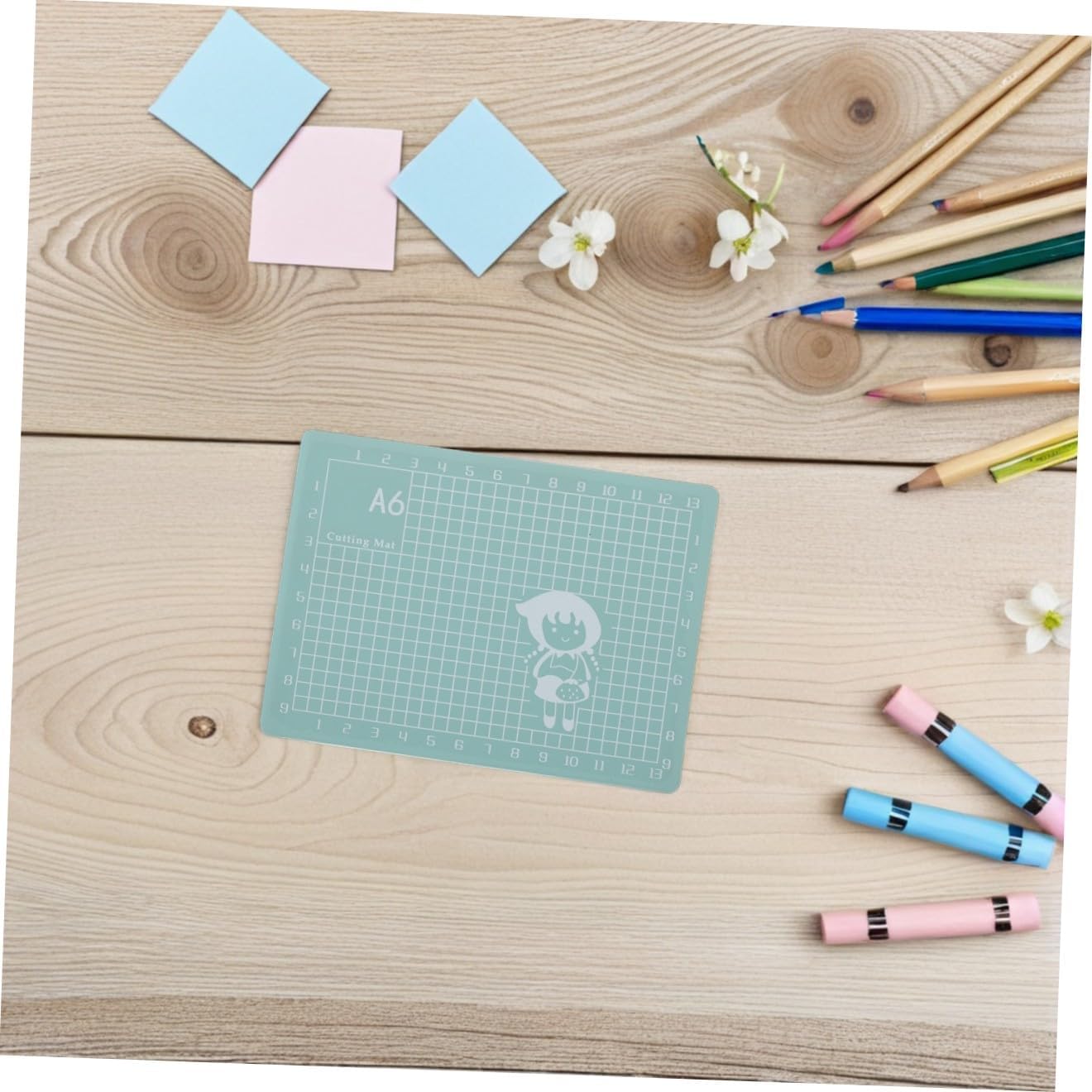 8pcs A6 Double-sided Paper Cutting Mat and Students, Precision Marked Craft Cutting Board for Scrapbooking, Quilting, Sewing, and DIY Projects