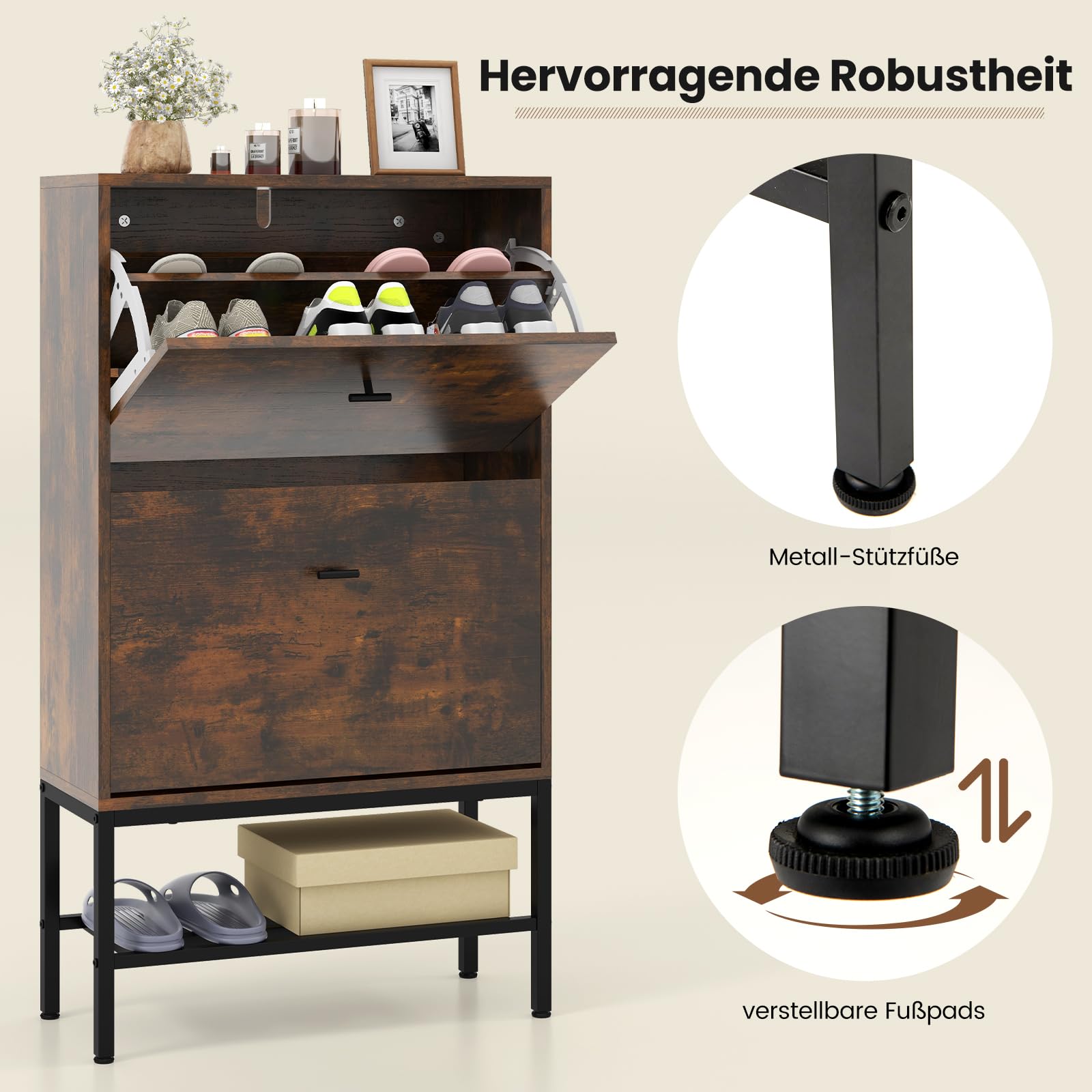 WREWING Schuhschrank - Schuhkipper Schmal - Schuhre Produktbild-Vorschau 3
