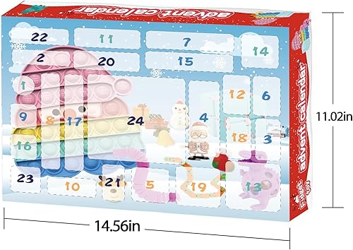 Miniatura 3 de Calendario de Adviento 2022  Paquete de juguetes sensoriales antiestrés de 24 días de sorpresas a granel calendarios de Adviento de cuenta regresiva