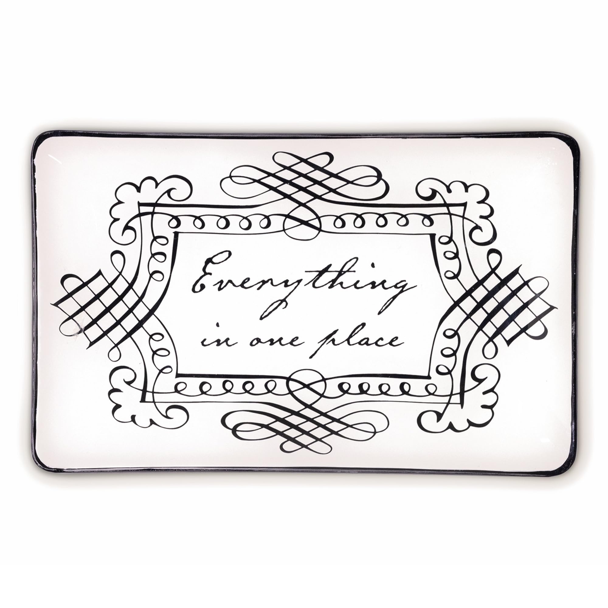 AMÉLIN ARCHIVE Glass Tray for Jewelry, Perfume, or Bathroom, Decorative Trinket Tray for Home Decor, Everything in One Place