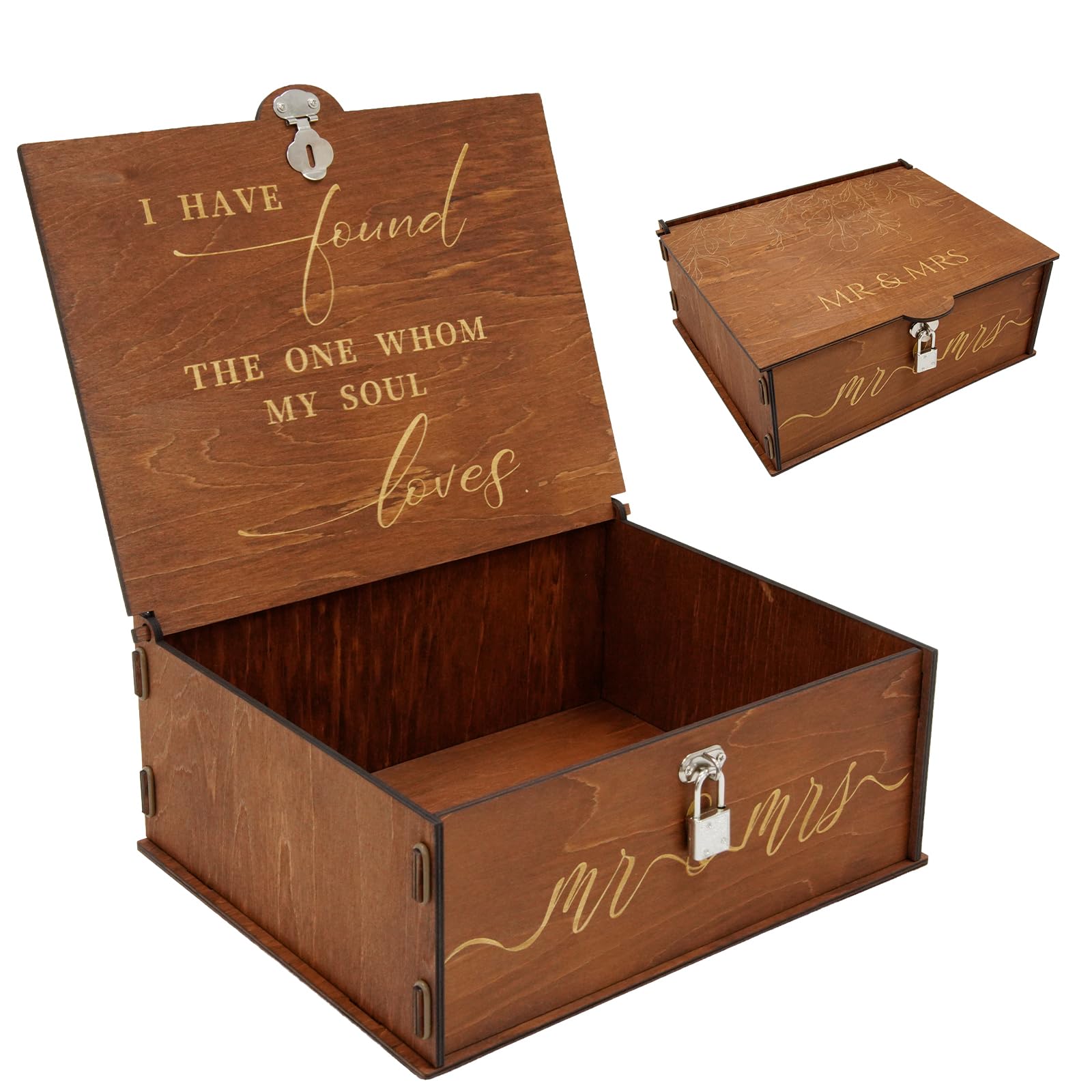 Photo 1 of OurWarm Large Wedding Keepsake Box with Lock
