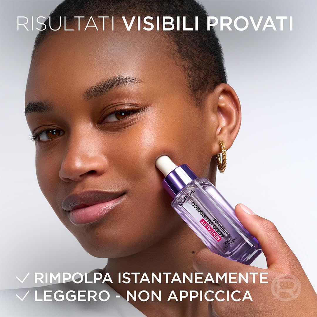 L'Oréal Paris Siero Viso Revitalift Filler, Azione Rimpolpante e Anti-Rughe, Altamente Concentrato con Acido Ialuronico al 1.5%, 30 ml