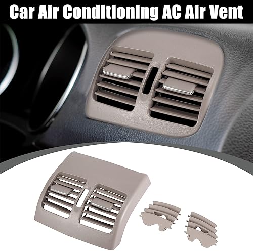 Miniatura 2 de X AUTOHAUX Rejilla de aire trasera del coche AC salida salida de aire para Mercedes-Benz Clase C W204 2007-2013 Beige