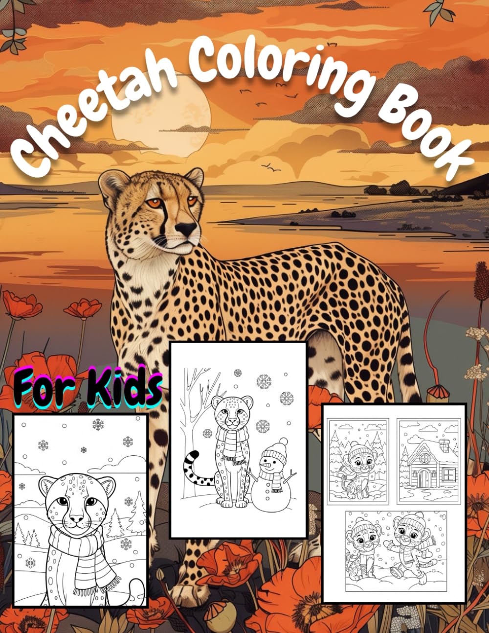 cheetah coloring book for kids: cheetah coloring book for toddlers | ages 4-12, girls, boys, and children with a cute,cool cheetah best gift for kids who love cheetahs