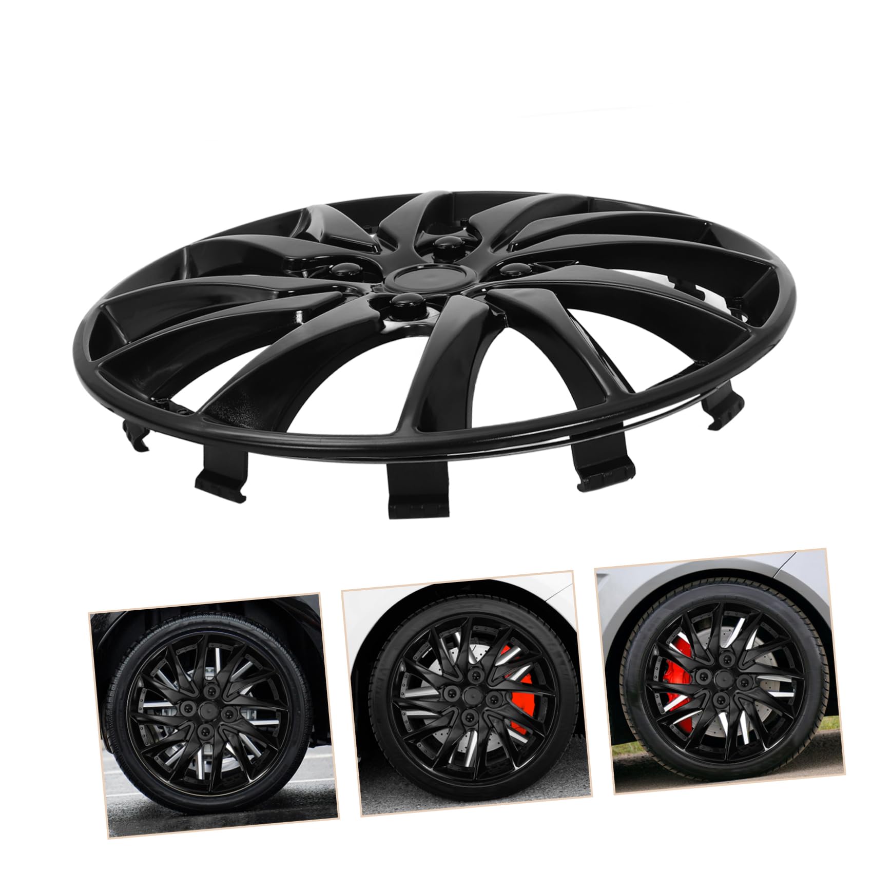Copricerchio per Ruota Auto da 14 Pollici in Pp Nero