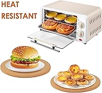 Vista 39 de Cork Hot Pads for Kitchen,4 Pack High Density Thick CorkTrivets for Hot Dishes 8" Heat Resistant Large Cork-Coasters Placemats for Table, Kitchen