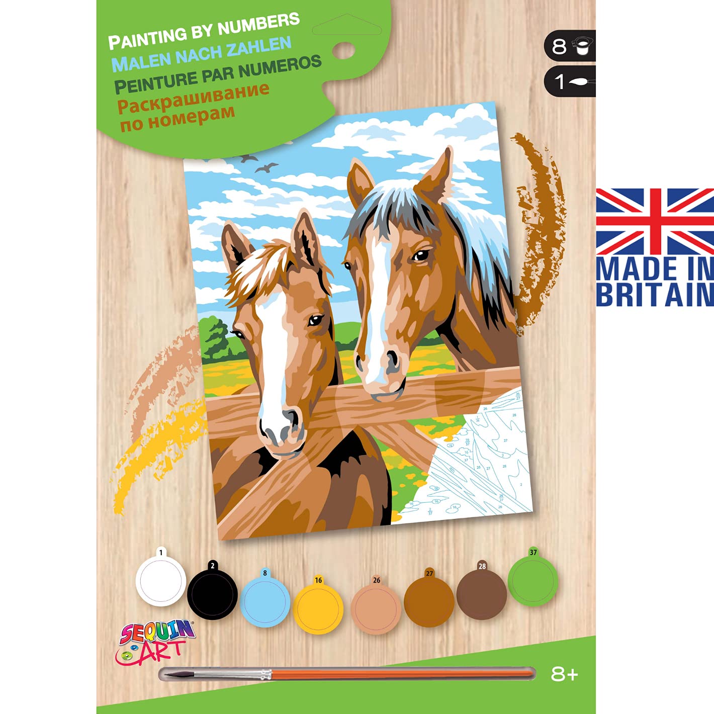 Livre D’autocollants Numérotés Cheval Pour Enfants 2–5 Ans – Activité éducative Et Créative