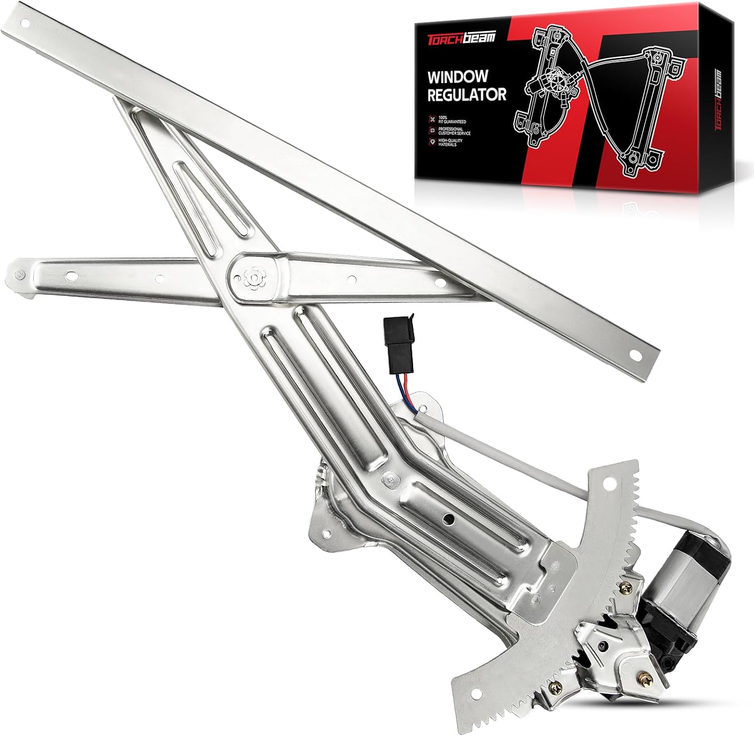 Torchbeam 741-126 Power Window Regulator Assembly with Motor Compatible with 1994-2004 MUSTA-741-126, 1R3Z6323201AA, 3R3Z6323201AA, F6ZZ6323201BB