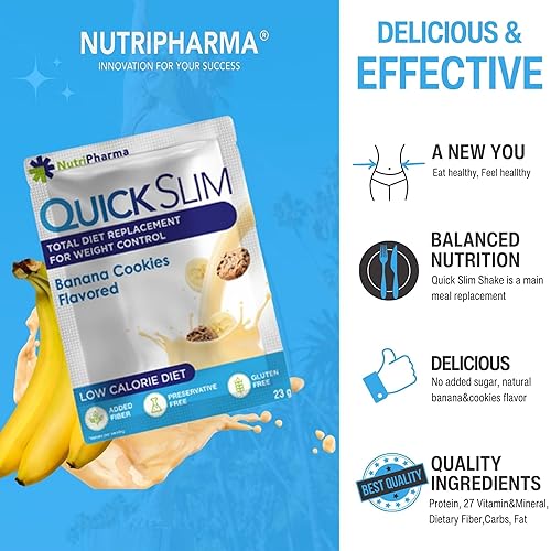 Miniatura 12 de Quick Slim - Batidos altos en proteínas para perder peso, 30 porciones, reemplazo completo de comida, batidos dietéticos para mujeres y hombres