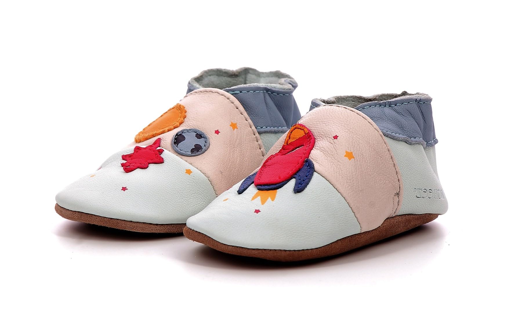 Chausson Robeez Garçon Deep Space Area en cuir souple pour bébé - 5