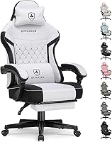 GTPLAYER Gaming Chair with Pocket Spring Cushion & Linkage Armrests - Ergonomic Breathable Fabric Office Chair for Gaming & Work