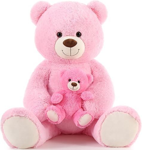 Miniatura 8 de MorisMos Oso de peluche gigante para novia, regalo del día de San Valentín, 43 pulgadas, oso de peluche grande de 43 pulgadas, regalo para