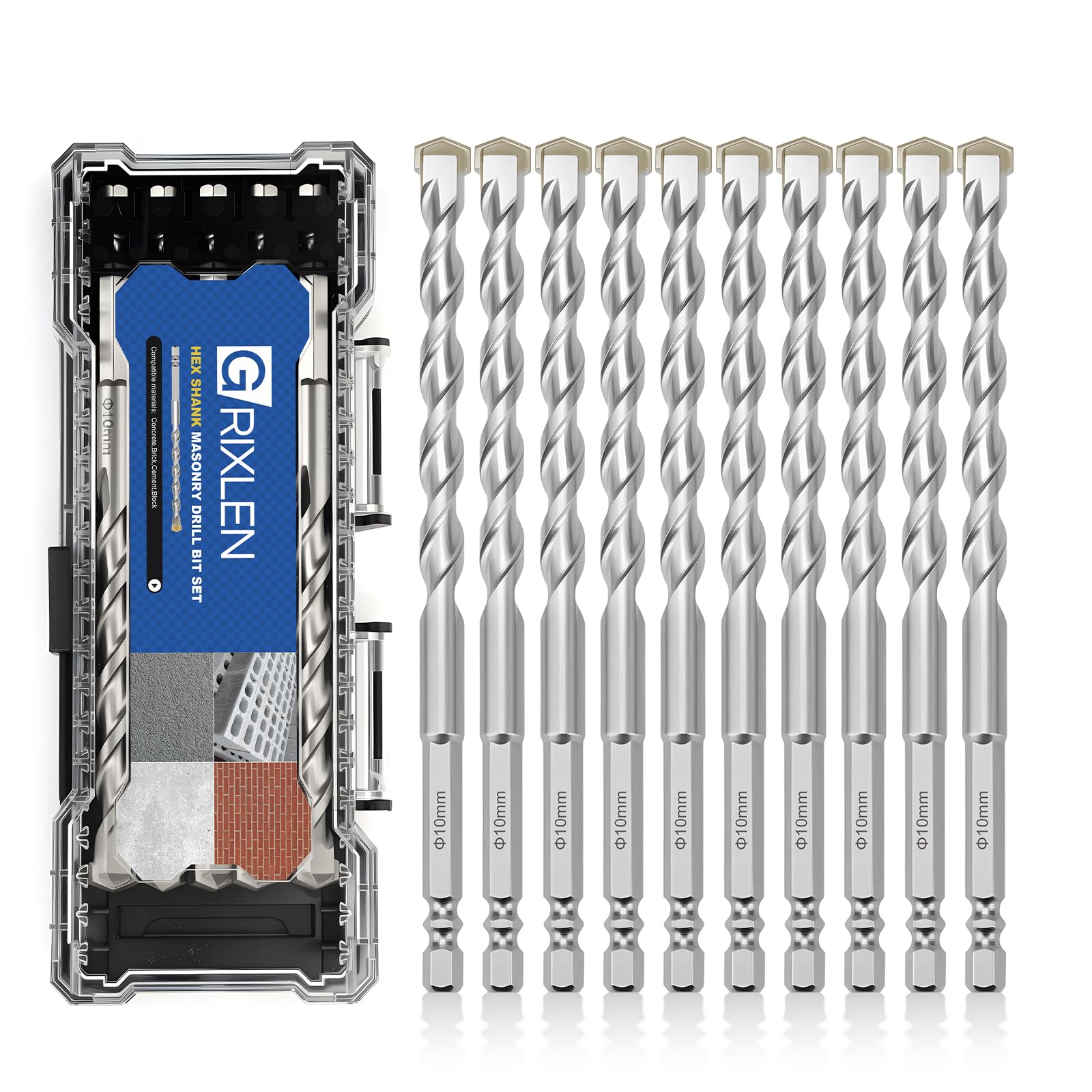 GRIXLEN Masonry Drill Bits - 3 Pack 4mm -28 GRIXLEN Masonry Drill Bits - 3 Pack 4mm -28