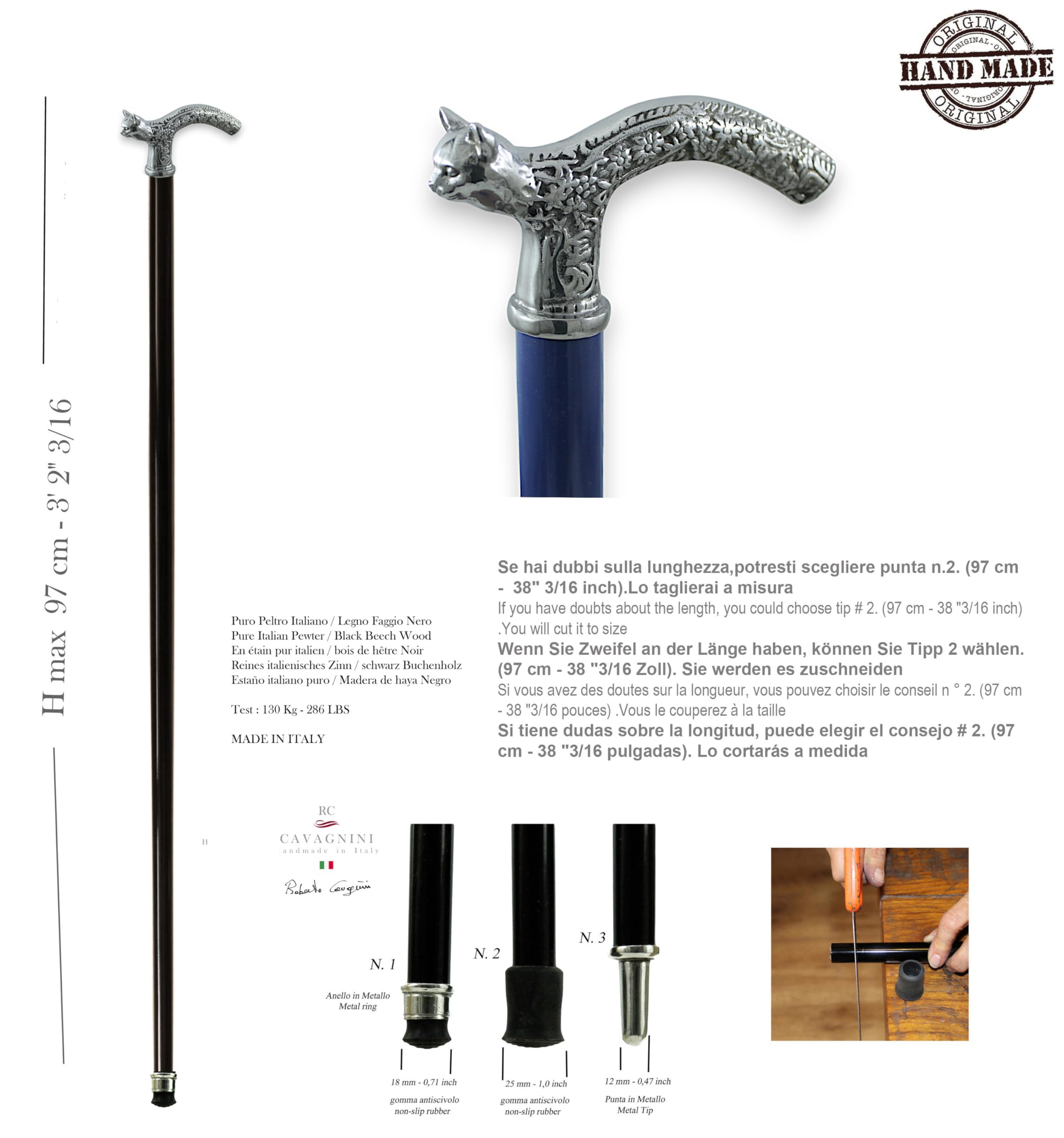 Bastón de Paseo Artesanal Madera y Metal, Ceremonia Novio, Personalizado - Bastón para Anciano, Hombre Elegante.