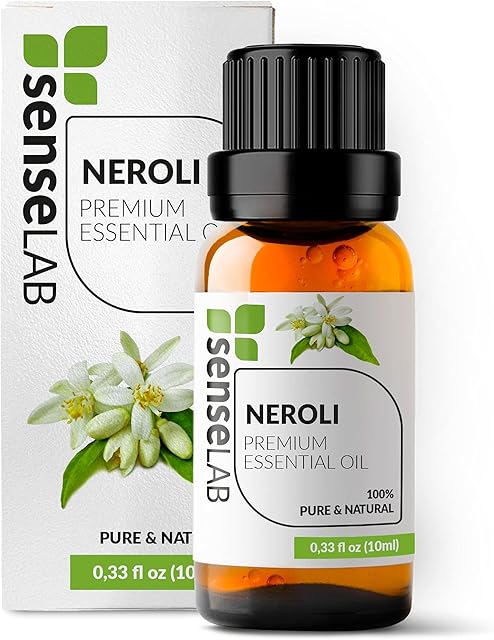 SenseLAB Neroli Essential Oil - 100 % Pure Extract Neroli Oils - Therapeutic Grade Essential Oils - Oil Skin - Oil Hair - Oil Diffuser - Essential Oils for Skin (10 ml)