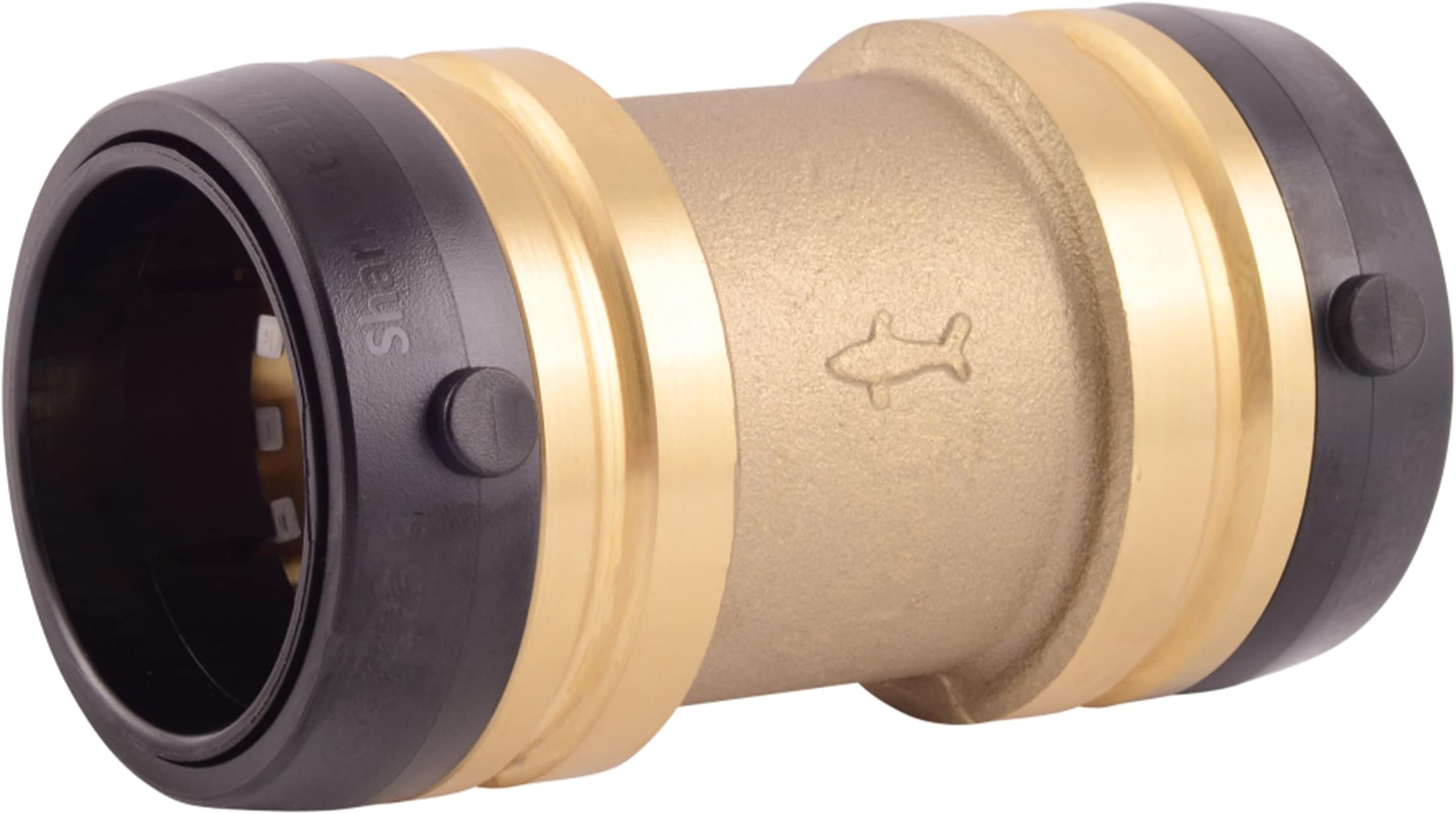 SharkBite 1-1/2 Inch Coupling, Push to Connect Brass Plumbing Fitting, PEX Pipe, Copper, CPVC, PE-RT, HDPE, UXL0141
