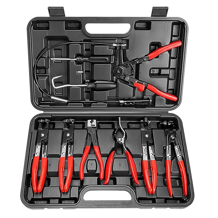 Buy DeShan 9PCS Hose Clamp Pliers, Hose Clamp Remover Kit Car Fuel Oil
