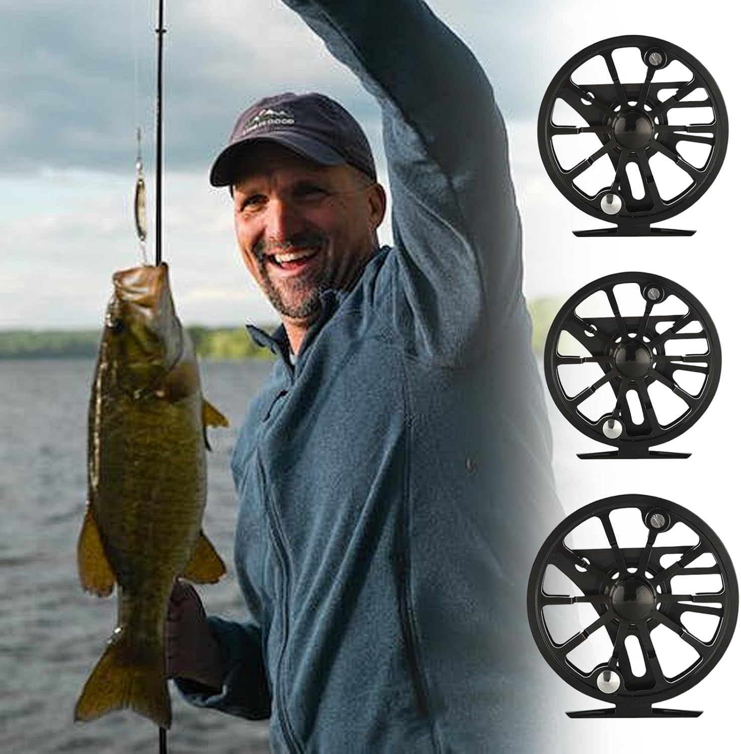 Portable Alloys Fly Fishing Rod Reels Ergonomic Baitcasting Reels Fly Tool Light Weight Tool Easy to Use for Freshwater and Saltwater