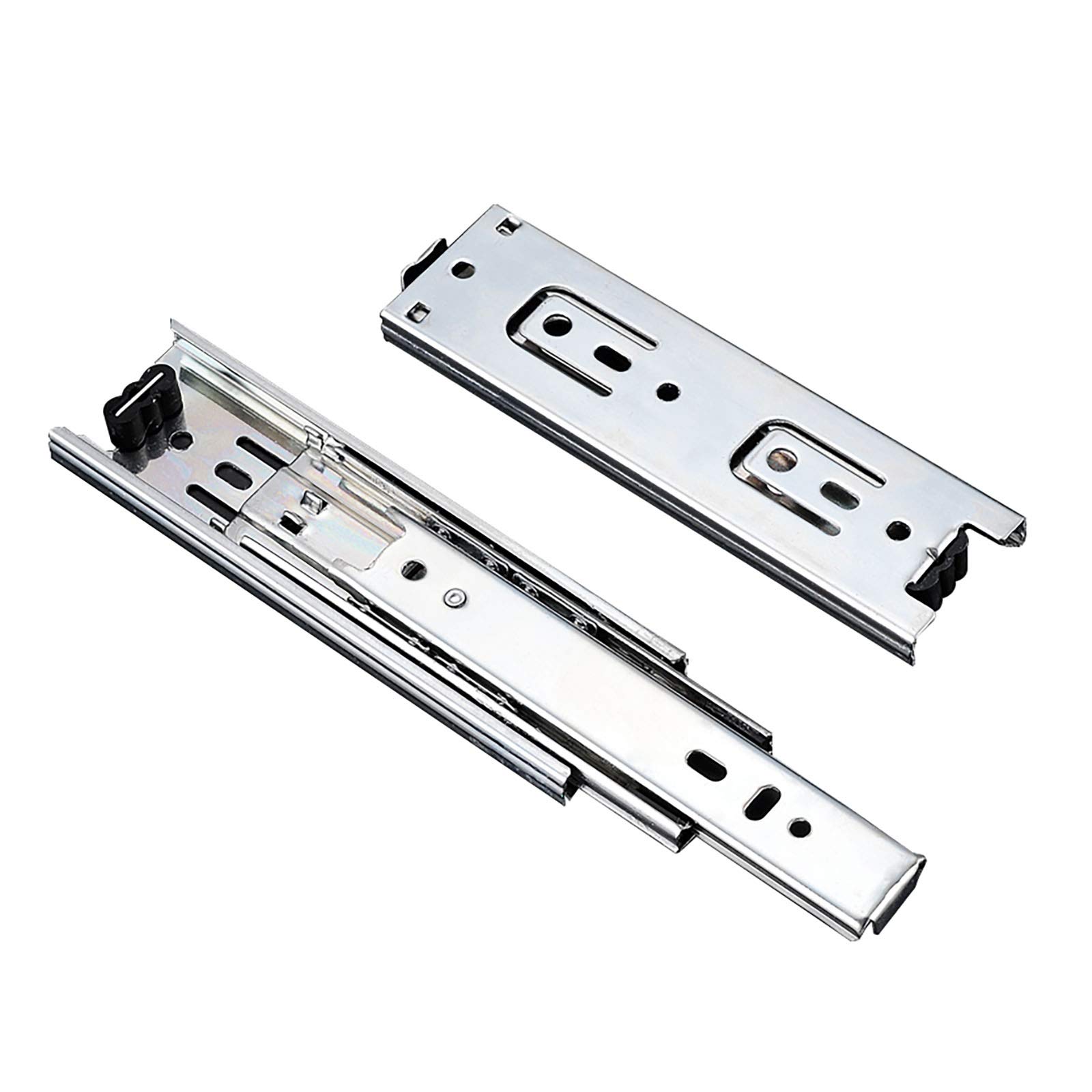 HBJSkcn Guías De Teclado Diapositivas Del Cajón Mini Riel De Guía Corto, Riel Guía Para Muebles Extensión Completa Herrajes Para Armarios De Cocina, Montaje Lateral