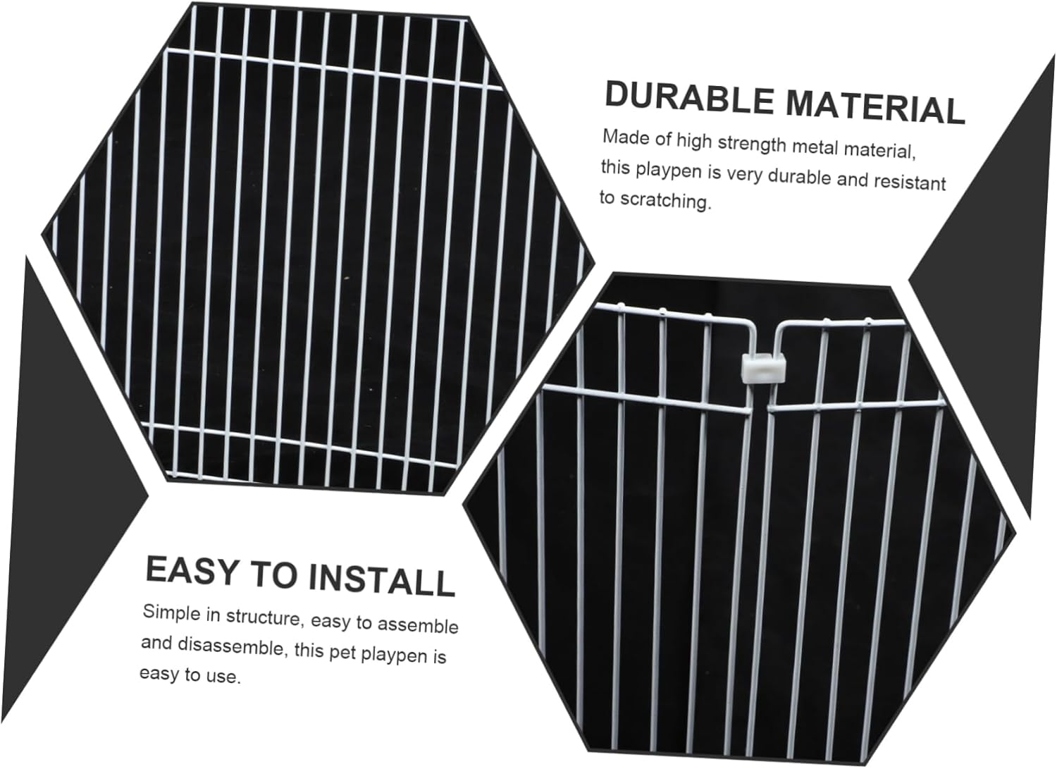 YARNOW Metal Hamster Playpen 6ft Small Pet Fence Panels Isolation Pen for Hamsters Chinchillas Guinea Pigs Rabbits Easy to Set