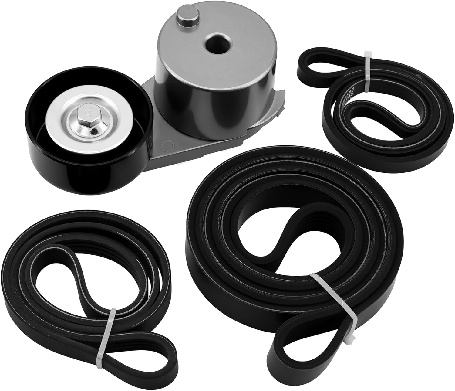 90K-39371 Serpentine Belt Tensioner Kit Fits 2014-2020 Cadillac Escalade, Chevy Silverado 1500/2500/Suburban/Tahoe/Cheyenne, for GMC Sierra/Yukon XL - Compatible with 5.3L/6.2L V8 Engines