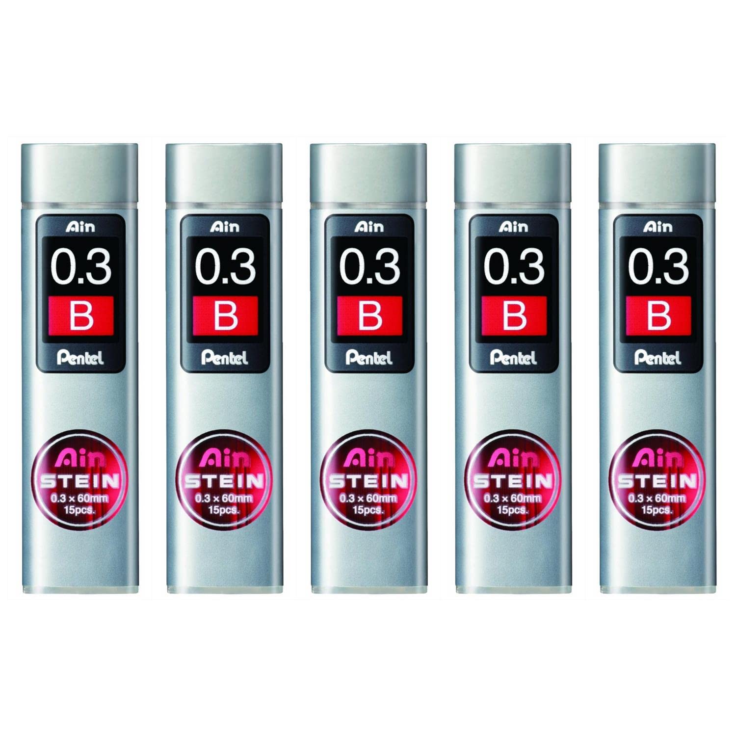 Etui de 15 mines 0,3 mm AIN STEIN C273 dureté 2B PENTEL - La Poste